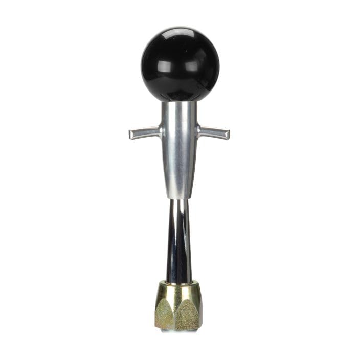 ES Shifter Lokar Performance Products GM 4L60E Chrome 6" Straight Lever Muscle Car Black Knob