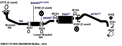 Exhaust Muffler AP Exhaust Products 6672