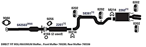 Exhaust Muffler AP Exhaust Products 700338