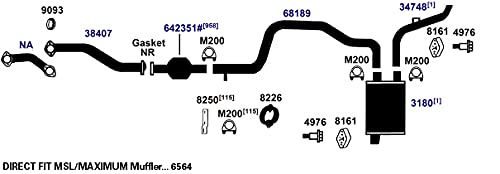 Exhaust Muffler AP Exhaust Products 6564