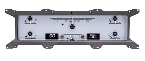 Dakota Digital HDX-67F-PU-S Analog Gauge System Compatible with 1967-72 Ford Pickup Truck Silver Alloy