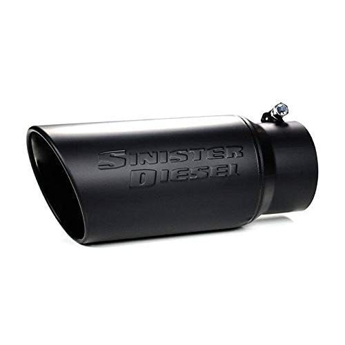 Black Ceramic Coated Sinister Diesel Stainless Steel Exhaust Tip (4" to 6")