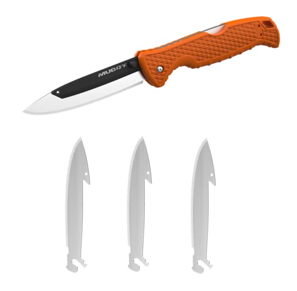 Replace-A-Blade Muddy SWAP Collection - Interchangeable Blade Folding Knives with Durable 420J2 Steel Blades and Slip-Resistant GFN Handle