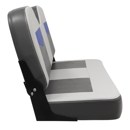 Pro Angler Wise 3342-1880 Tour Series Bass Boat 42" Fold Down Bench Seat, Marble/Blueberry/Charcoal