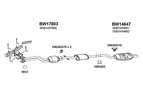 Rear Exhaust Muffler - Ansa BW14647