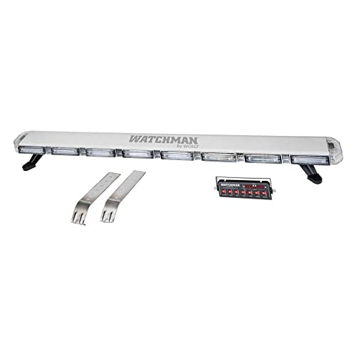 Wolo 7830-R Linear Watchman 48" Slim Line LED Mini Light Bar, 12-Volt - Clear Lens with Red Linear LED's