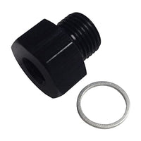 Black Fragola 1/2in NPT Oil Temp Adapter