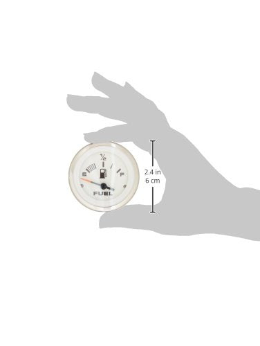 Lido E - 1/2 - F Dial Range Scratch Resistant Fuel Gauge, Sierra International 65496P 2"