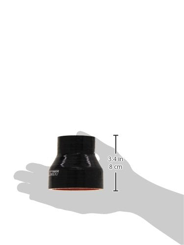 HPS Silicone HTSR-175-275-BLK High Temperature 4-ply Reinforced Reducer Coupler Hose, 80 PSI Maximum Pressure, 3" Length, 1-3/4" > 2-3/4" ID, Black