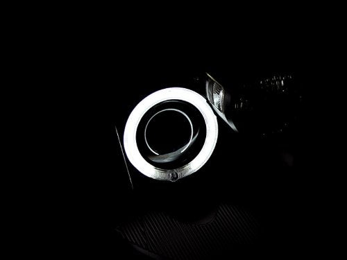 Nissan Altima Anzo USA 121227 Black Clear Projector with Halos Headlight Assembly - (Sold in Pairs)