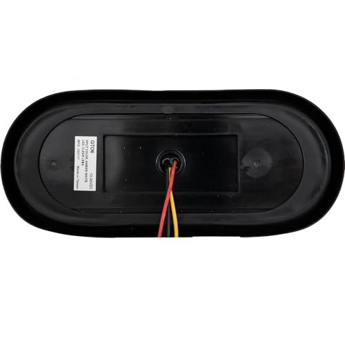 Buyers Products 6 Inch SL62AC - LED Oval Strobe Light for Trucks, Emergency & Trailer Lights – Amber/Clear LEDs with Clear Lens, SAE J595 Class 1, IP67 Waterproof, 12–24V, 5-Year Warranty