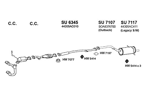 Muffler, Rear ANSA (SU7107)