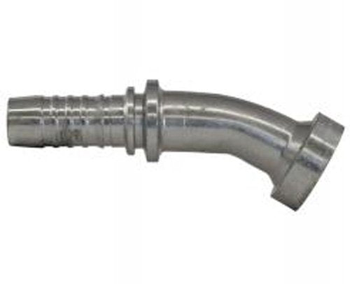 GlobalSpiral Couplings Gates 12GS-12FLC30-022, Caterpillar Style O-Ring Flange, Zinc Plated Carbon Steel, 5.51", 30° Bent Tube, 3/4" ID