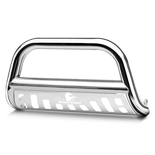 Bull Bar Black Horse Skid Plate Stainless Steel Compatible with 2020-2023 Toyota Highlander-CBS-TYF5407SP