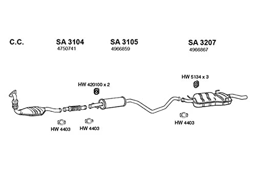 Muffler, Rear ANSA (SA3207)