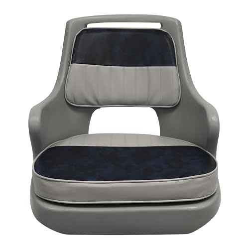 8WD015-3-660 Wise Standard Compact Pilot Chair with Cushions and Mounting Plate, Grey/Navy
