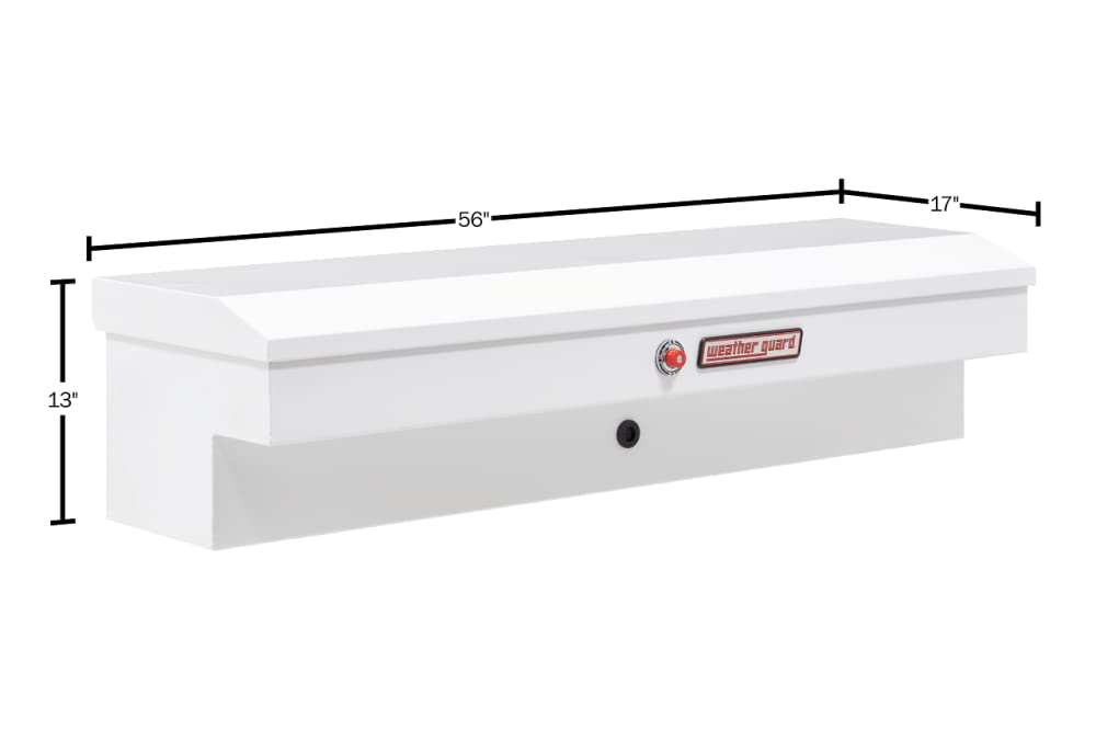 Lo-Side Weather Guard 56 inches Truck Tool Box Steel White