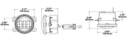 J.W. SPEAKER LED Fog Lights 554413 – Model 6145 J2 Series Jeep