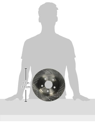 StopTech 227.62055L Brake Rotor Select Sport Drilled and Slotted; Front Left