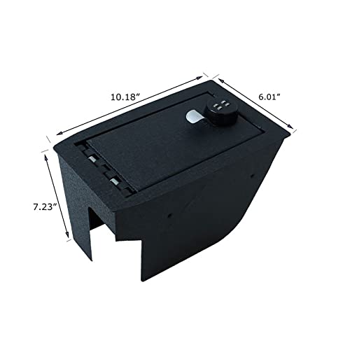 Center Console Safe Black Horse, with 4 Digit Combination Resettable Lock Compatible with 2021-2024 Ford Bronco Sport-ASFB01