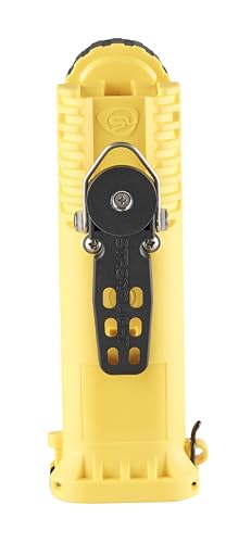 Streamlight Survivor 91826 Pivot 325-Lumen Right Angle Articulating Dual Beam Flashlight with Alkaline Batteries, Magnet and Clip, Yellow
