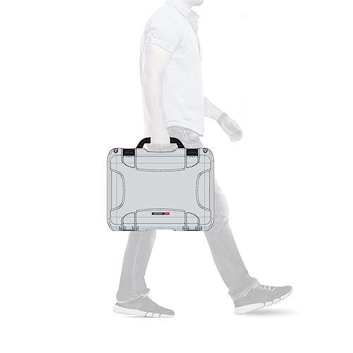 Waterproof Nanuk 923 Hard Case Empty with Incorporated TSA Approved Travel Lock Latches - Silver (923-0005)