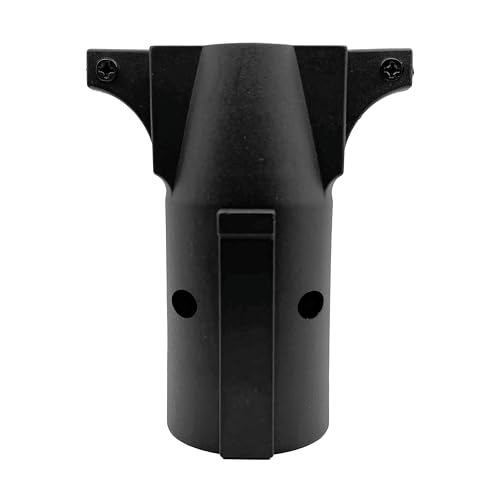 RV Designer 7-Way to TC505 4-Way Flat Adapter – Trailer Light Connector for Lightweight Trailers – Durable Nylon Housing with Corrosion-Resistant Terminals, Easy Plug-and-Play Fit