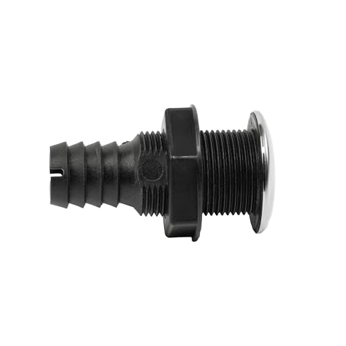 Thru-Hull Whitecap Industries S-3803C Stainless Steel/Nylon with Barb - 1-1/8" Hose Size, Straight
