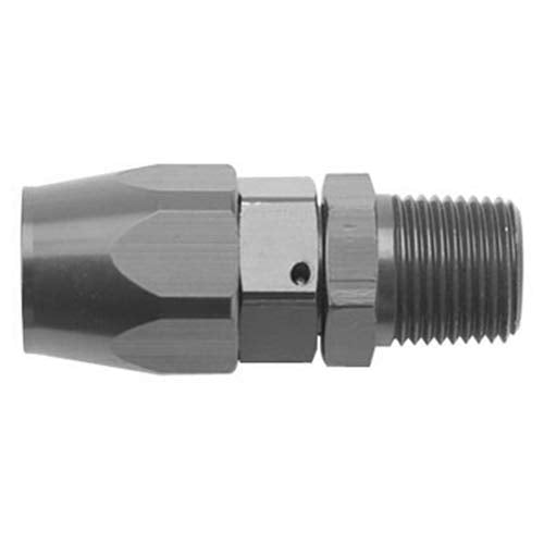 Fragola 190110-BL Performance Systems #10 Straight Hose End X 1/2 Mpt Black