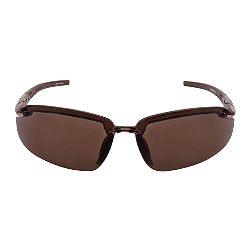 Eyewear Crossfire 291113 Es5 Polarized Safety Glasses with High Definition Brown Polarized Lens and Crystal Brown Frame