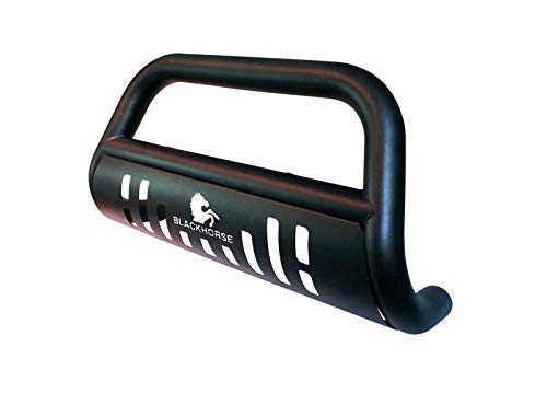 Bull Bar Black Horse Skid Plate Compatible with 1999-2003 Infiniti QX4|1996-2004 Nissan Pathfinder-BB110009A-SP
