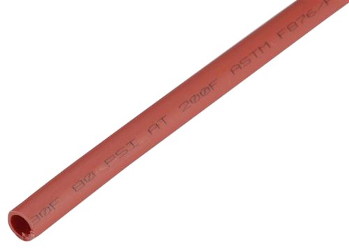 Plastic Pipe BestPEX 41261, 0.375" Size, 5' Stick, Red