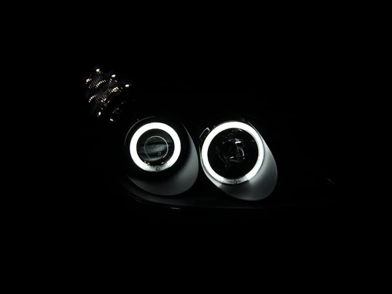 Projector Headlight Set ANZO USA w/CCFL Halo-Chrome 121173
