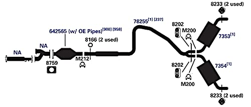 Exhaust Muffler AP Exhaust Products 7353