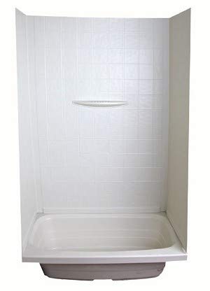 27" x 54" x 58" Bath Tub Wall Surround Lippert™; 1-Piece Design; Tile Finish - White