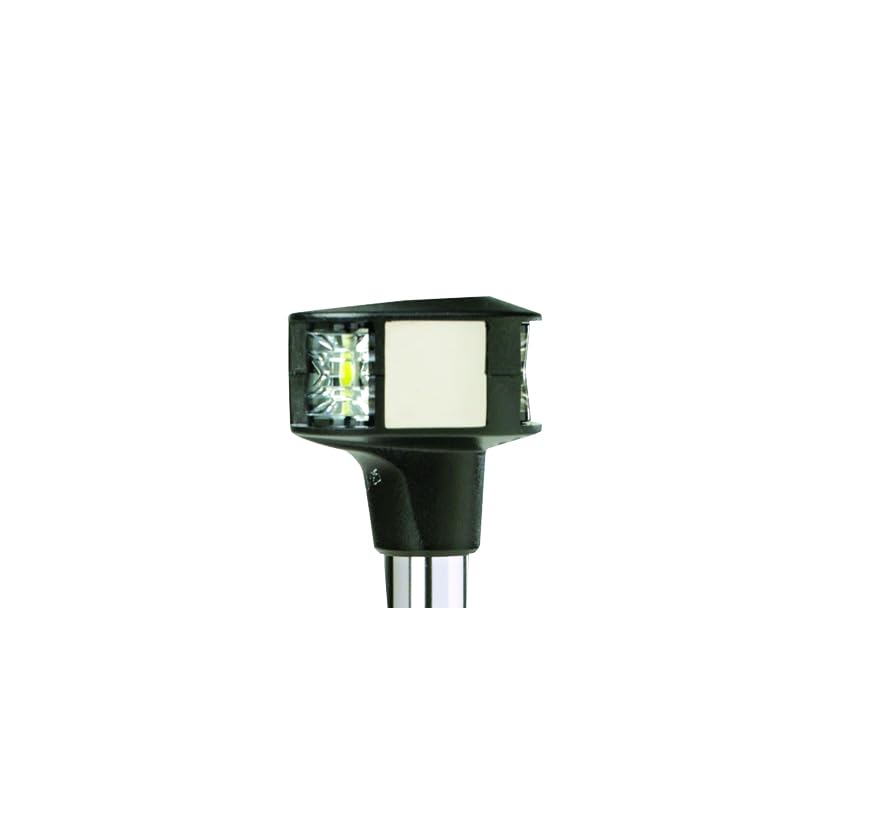 Lightarmor attwood 7812-S-7 Folding 12-Inch LED 3 Nautical Mile Masthead/Anchor Light, Silver