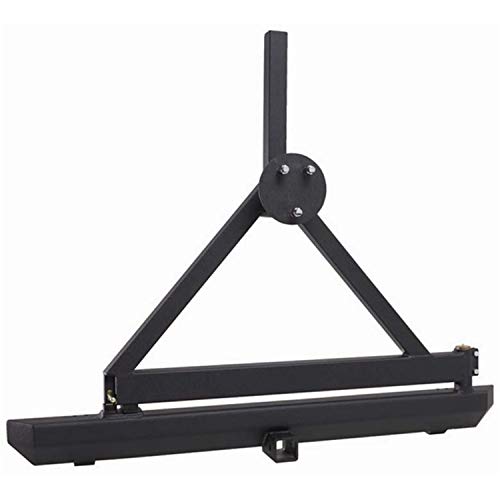 Rugged Ridge Rear Rock Crawler Bumper | Mid-Width w/Tire Carrier & 2" Receiver Hitch, Steel, Textured Black | 11503.21 | Fits 1987-2006 Jeep Wrangler YJ/TJ