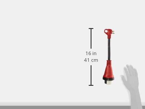 Valterra A10-1550DVP Detachable Mighty Cord 12" Adapter Cord w/Handle - 15AM to 50AF, Red (Carded)