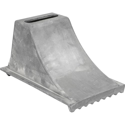 Aluminum Wheel Chock Buyers Products WC1588, 8.5 x 15 x 8.25 Inch, Steep Slope Chock for Tractors, Trailers and Vehicle Maintenance and Storage, Includes Extra Strength Rugged Teeth