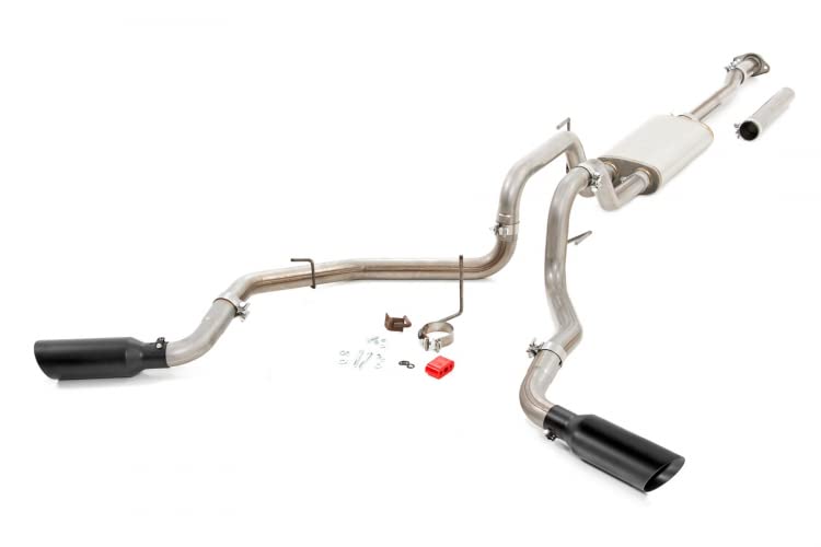 Dual Rough Country Cat-Back Exhaust for 2021-2024 Ford F-150 2WD/4WD - 96018