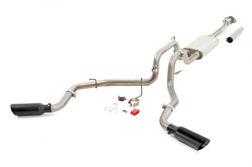 Dual Rough Country Cat-Back Exhaust for 2021-2024 Ford F-150 2WD/4WD - 96018
