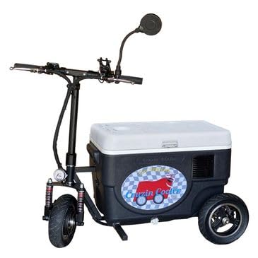 Cruzin Cooler Sport X-Li Black Motorized Ice Chest 3 Wheeled Scooter