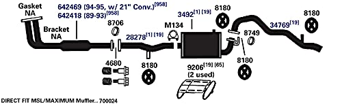 Exhaust Muffler AP Exhaust Products 3492