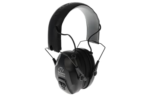 Cloak WALKER'S Dual Mic Sound-Enhancing 23-25dB Noise Reduction Rating Hunting Gun Range Shooting Hearing Protection Electronic Muffs, 2 AAA Batteries Included