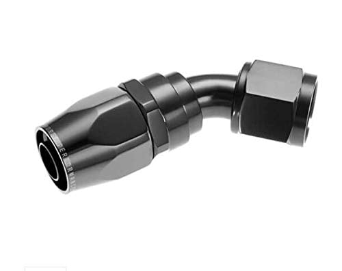 45 Degree Red Horse Performance Aluminum Hose End-Black 1045-20-2-20 An