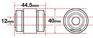 BUILDER SERIES xAxis 12mm (Bolt Size) X 44.5mm (Width) X 40mm (Outer Dia.)