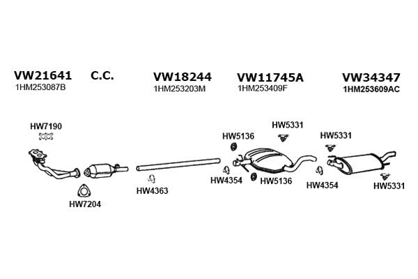 Exhaust Pipe ANSA (VW18244)