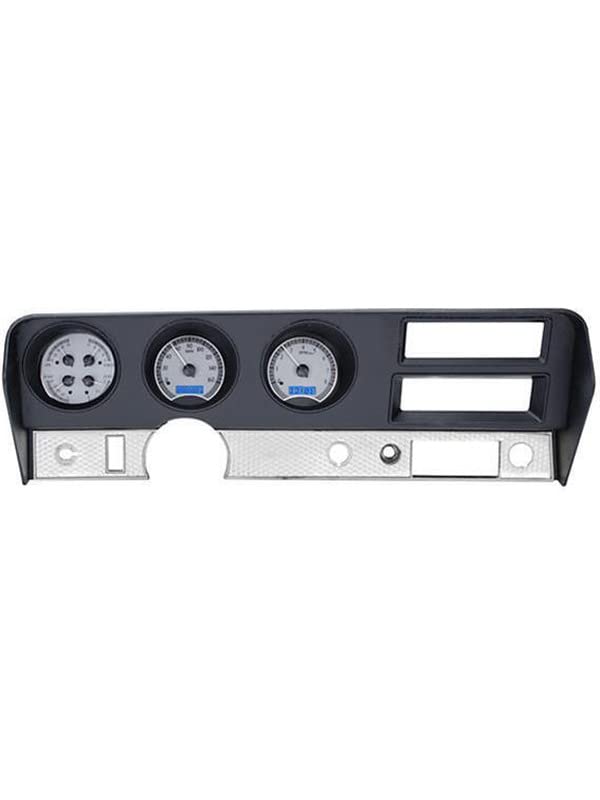 Dakota Digital VHX Analog Dash Gauges System 70 71 72 Pontiac GTO Black Alloy White VHX-70P-GTO-K-W