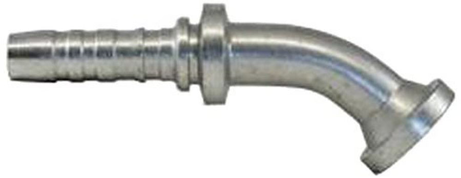 GlobalSpiral Couplings Gates 10GS-10FLK45-026, Code 61 Komatsu Style O-Ring Flange, Zinc Plated Carbon Steel, 4.76", 45° Bent Tube, 5/8" ID