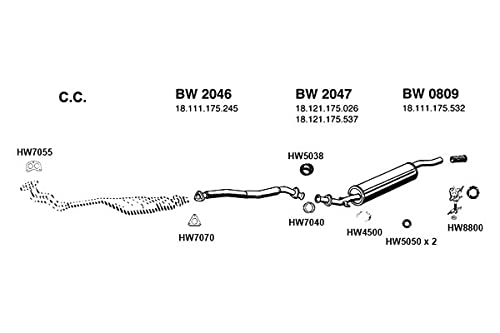 Rear Ansa BW2047 - Exhaust Muffler
